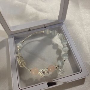 Opal + Pink Crystal Bracelet