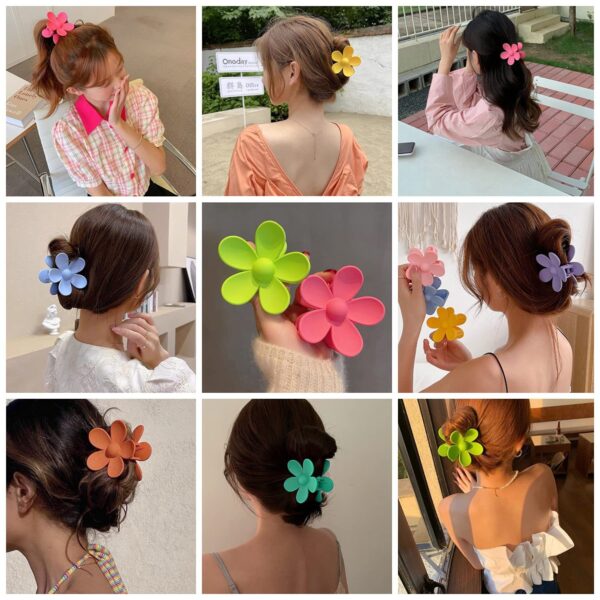 Wholesale ABS Colorful Flower Hair Clips