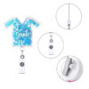 Wholesale Badge Reels ABS Sequin Clothes Nurse Doctor Retractable Keychain