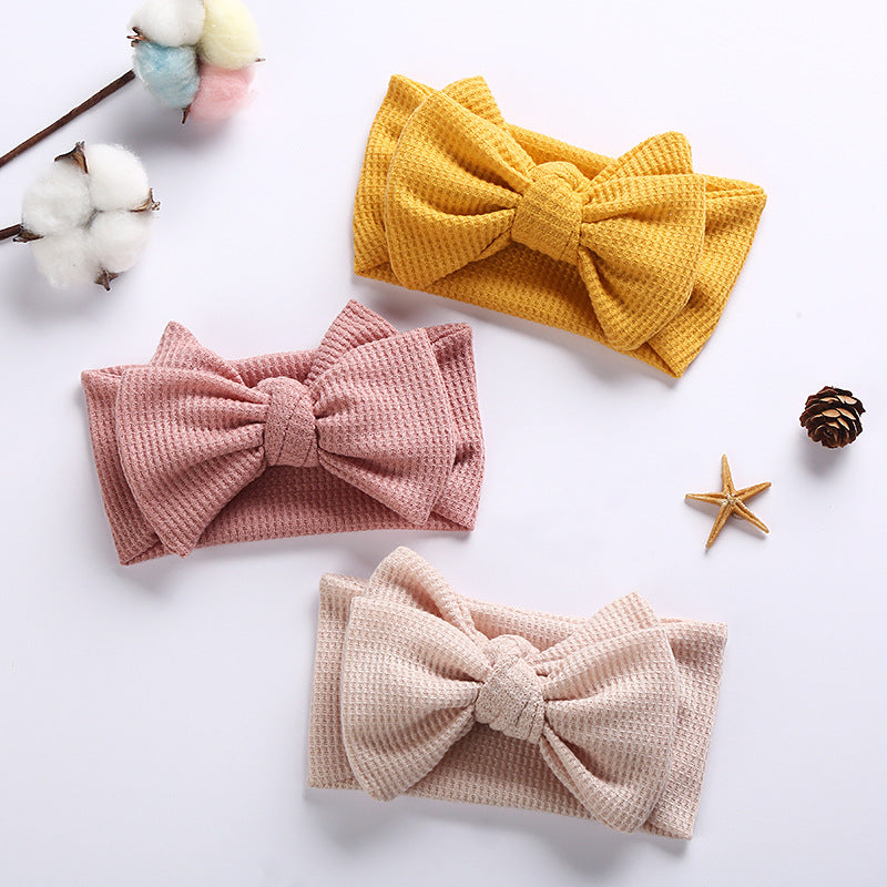 Wholesale Big Bow Baby Double Layer Wale Headband
