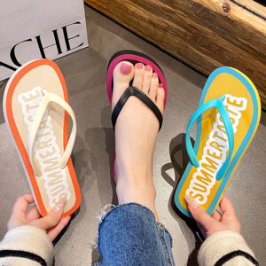 Wholesale PVC Candy Color Casual Flip Flops