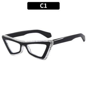 C1-black frame white flat