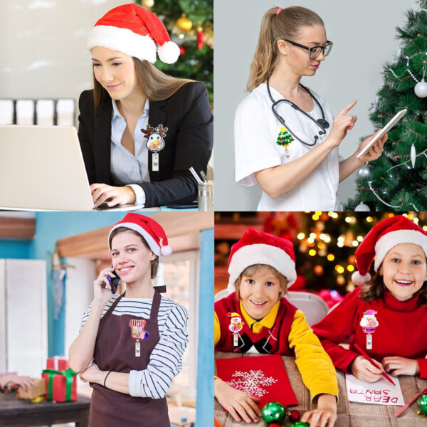 Wholesale Christmas acrylic quicksand telescopic clip rotating easy-to-pull documents