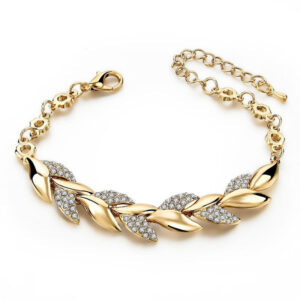 O1CN01tknJ3r1b9mP2GC2wm__2206266993423-0-cib Wholesale Gold Plated Leaf Alloy Bracelet