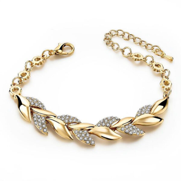 Wholesale Gold Plated Leaf Alloy Bracelet