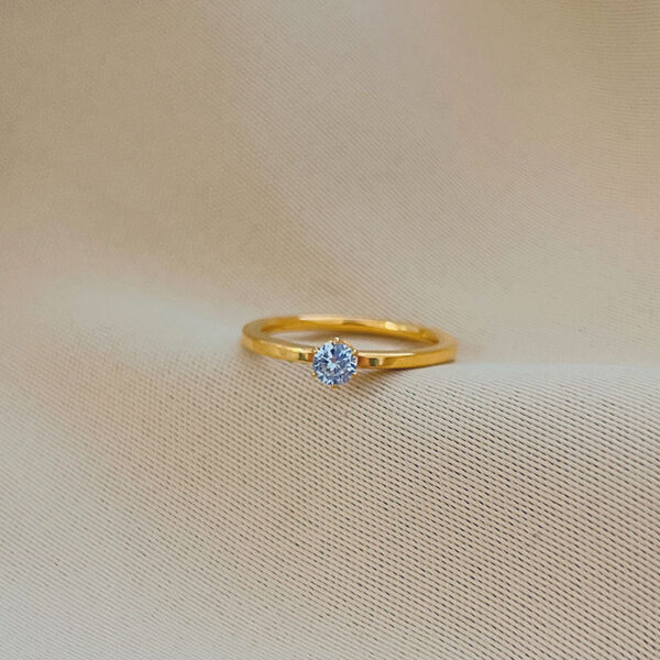 Wholesale Titanium Steel Six Prong Diamond Ring