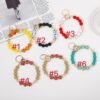 Wholesale Wooden Beaded Wrist Keychains