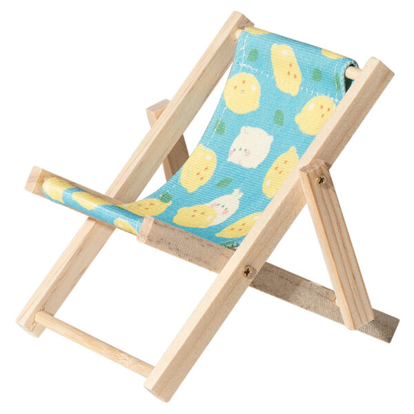 Wholesale Wooden Mini Beach Chair Folding Deck Chair Ornament