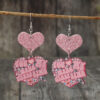 O1CN01tpDngI1qyMbGxTpgY_2206372095564-0-cib Wholesale Valentine's Day Cartoon Pink Glitter Heart Hanging Letter Leather Earrings