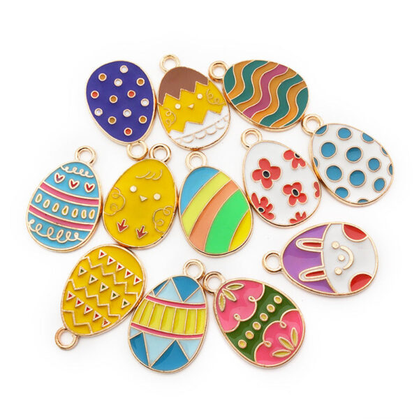 Wholesale Easter Egg Alloy Keychain Accessories
