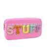 Wholesale Waterproof Embroidered Letters Nylon Cosmetic Bag