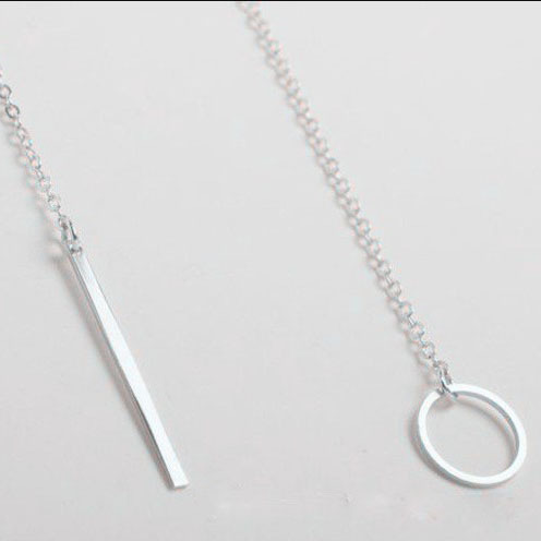 Wholesale Minimalist Chain Metal Ring Long Alloy Neck Chain