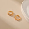 Wholesale Cross Wrap Small Gold Plated Earrings