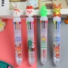 Wholesale Christmas Ten Color Plastic Ballpoint Pens