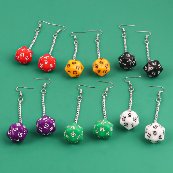 Wholesale Polygon Dice Acrylic Earrings