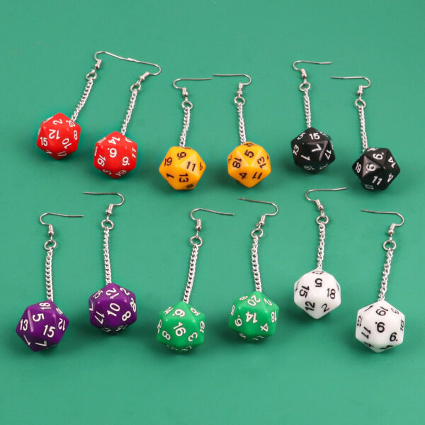 Wholesale Polygon Dice Acrylic Earrings