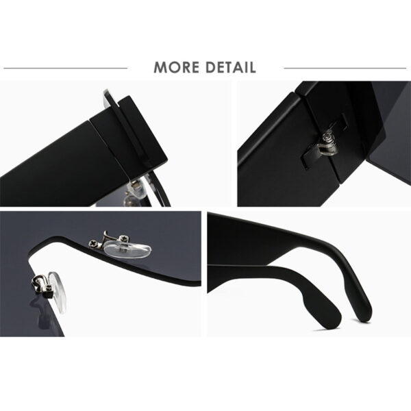 Wholesale PC Siamese Large Frame Wide Leg Sunglasses