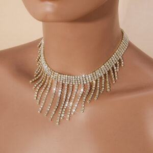 O1CN01tymxlR1Y1aekQjXNf__2214449322999-0-cib Wholesale Luxury Full Diamond Tassels Long Collarbone Rhinestones Necklace