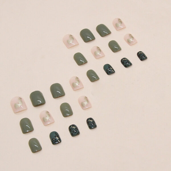 O1CN01tzxroY1qQvcuGel4g_3917635491-0-cib Wholesale Short Fresh Green Leopard Fashion Gold Foil Nail Stickers