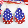 Wholesale Cross-border Independence Day Earrings Drop-shaped Festive Atmosphere Exaggerated Earrings