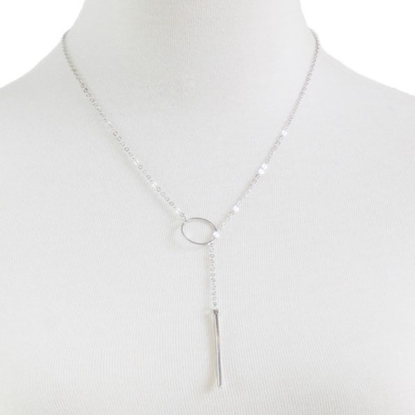 Wholesale Minimalist Chain Metal Ring Long Alloy Neck Chain