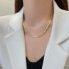 O1CN01u2AHAg1ZW6d4gHfNL_1002373201-0-cib Wholesale Gold Thick Chain Double Layer Titanium Steel Necklaces