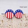 Wholesale Independence Day American Flag Wood Ear Studs