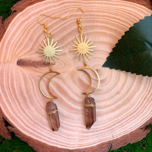 Sun + Moon + Brown Crystal