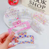 Wholesale Plastic Floral Transparent Grip Hair Clips