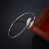 Wholesale Silver Plated Leaf Feather Copper Bracelet