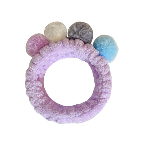 Wholesale Fabric Colored Plush Ball Hair Hoop