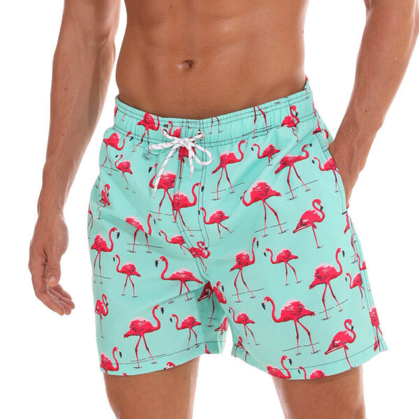 Wholesale 3D Printing Flamingo Fruit Series Polyester Swimwear Shorts