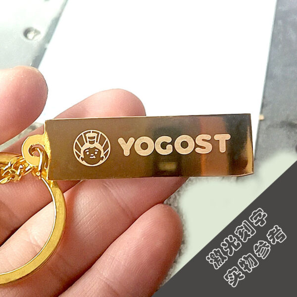 Wholesale Imitation Gold Bar Pendant Zinc Alloy Keychains