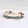 Wholesale Full Diamond Color Matching Four Row Diamond Bracelet