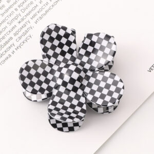 6# Plaid 7cm Flower Clamp / Independent packaging