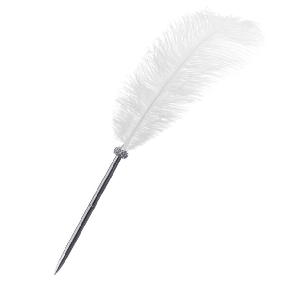 Wholesale 40cm Creative Colored Metal Ball Black Refill Feather Pen