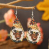 Wholesale Drop Long Western Style Wooden Earrings