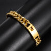 Wholesale Men's Double Buckle Alloy Bracelet