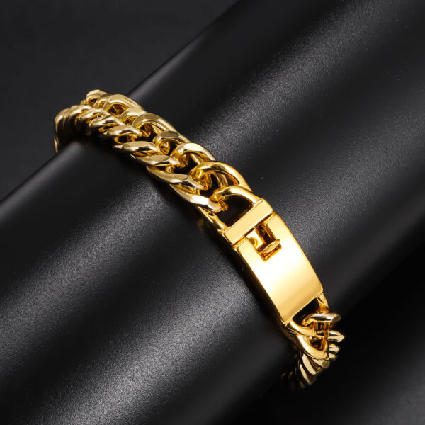 Wholesale Men's Double Buckle Alloy Bracelet