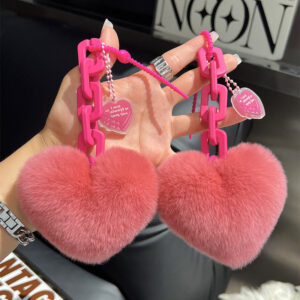 Wholesale Plush Love Chain Keychains