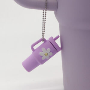purple flower flower cup bead chain