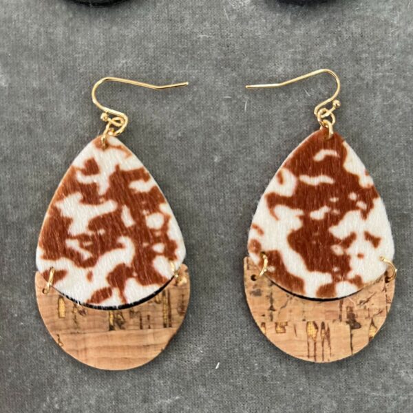 O1CN01uCLCil1DWBADZbsek_2213358950223-0-cib-1 Wholesale Cow Wood Grain Artificial Leather Earrings