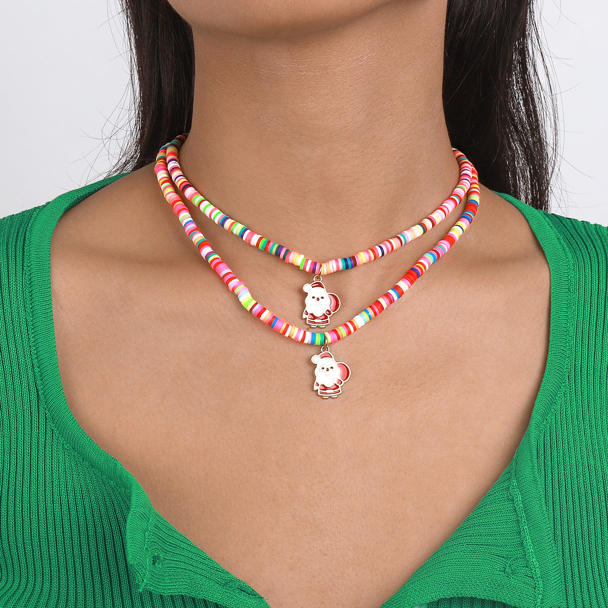 Wholesale Christmas Bohemian Ethnic Style Oil op Necklace
