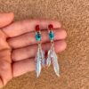 Wholesale Vintage Bohemian Ethnic Feather Earrings Alloy