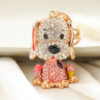 Wholesale Colorful Diamond Cute Puppy Creative Keychain