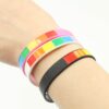 O1CN01uFKhew1FMDlYP9tJ4__2676260472-0-cib Wholesale Plaid Rainbow Couple Silicone Bracelet