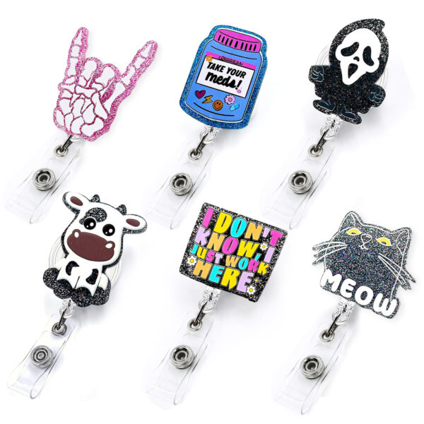 O1CN01uFiFwi1DSyUTwzG5z_971130216-0-cib Wholesale Kittens, Cows, Ghosts, Acrylic Badges, Scroll Extendable Keychains