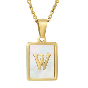Gold W (including chain)