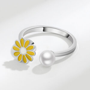 White gold (yellow flowers) / Opening adjustable