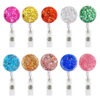 Wholesale Acrylic Sequin Easy Pull Button Keychain